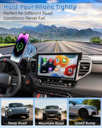 PZK Car Phone Mount for Toyota Tundra 2022-2026 /Sequoia 2023-2026 | 3rd Gen Tudnra Accessories 14-Inch Screen Magnetic 15W Fast Wireless Charger Phone Holder Magsafe 360° Rotation Stand