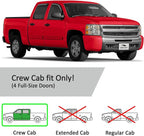 Voron Glass in-Channel Extra Durable Rain Guards for Trucks Chevrolet (Chevy) Silverado/GMC Sierra 2007-2013 Crew Cab, Window Deflectors, Vent Window Visors, 4 Pieces - 220002