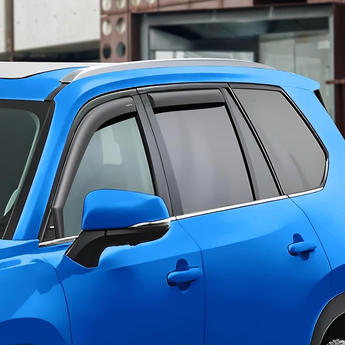 Goodyear Shatterproof in-Channel Window Deflectors for Toyota Grand Highlander 2024-2026, Rain Guards, Window Visors for Cars, Vent Deflector, Car Accessories, 4 pcs - GY008424