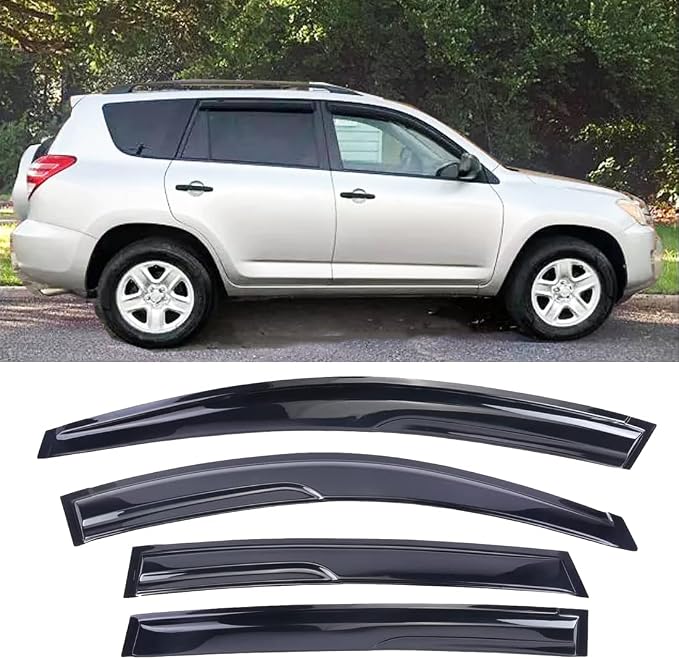 Side Car Window Visors Rain Guards for 2006-2012 Toyota RAV4 XA30 Wind Deflectors Vent Window Shades