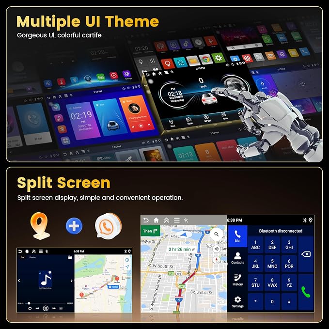 4+64GB Android 15 Car Stereo for Hyundai Sonata 2015-2017 (LHD) Wireless Carplay Android Auto, 9 Inch Incell Touch Screen Car Stereo with GPS, Backup Camera, Bluetooth, FM/RDS, EQ, WiFi, SWC