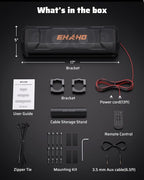 17-Inch UTV Sound Bar, 4-Speaker Bluetooth Golf Cart Speakers [RGB & Strobe Light] IP66 Waterproof ATV Speaker System, SXS SoundBar Compatible with Polaris RZR, CFmoto, Can-Am