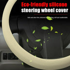 JDDRY Car Steering Wheel Cover,Silicone Steering Wheel Protector,Universal Fit Vehicle Steering Wheel Cover,Steering Wheel Protective Cover(Beige,1PC)