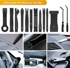 13PCS Nylon Trim Removal Tool Set for Bumper Fastener Rivet Clips Car Door Clip Panel Audio Video Dashboard Dismantle Black