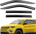Extra Durable Window Deflectors Tape-On Window Visors Rain Guards Fit for Jeep Compass 2017-2026, Sun Visors, Wind Vent for Shades, Exterior Car Accessories - 4pcs. AG0729