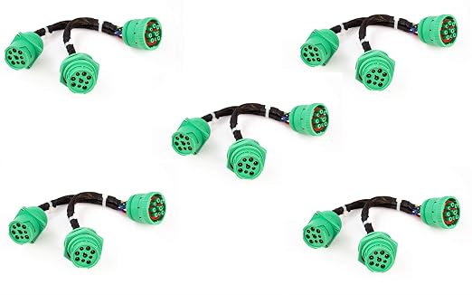 5pcs TYPE2 SAE J939 Splitter Y Cable 9pin Data Power Extension Cable for Truck ELD GPS Tracker Diagnostic Tools