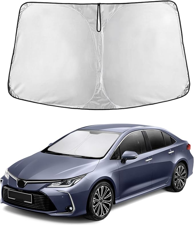 Windshield Sunshade Compatible for Toyota Corolla 2014-2017 2018 2019 L, LE (Eco/Plus), S, SE, XLE, XSE Sun Visor for Front Windshield & Window Sun Shade Cover, UV Blocker, Car Accessories