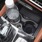 Mandark 2PCS Car Cup Holder Coasters, 2.75 Inch Non-Slip Insert Water Bottle Holder Pads, Dustproof Automotive Interior Accessories Mat, Universal for Vehicles, Trucks, RVs and More(Black/Purple)