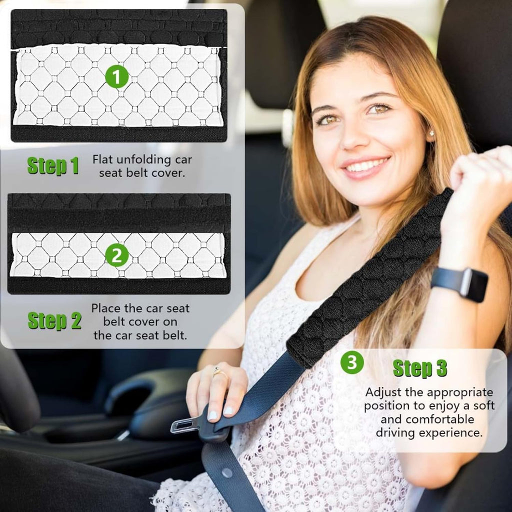 Seat Belt Shoulder Pads (5-Pack) — Soft Comfort Strap Covers