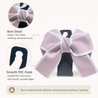 2 Pack Car Purse Hooks, Cute Bow Car Seat Headrest Hook Hanger for Purses and Bags, Space-Saving Car Accessory(pink)