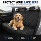 fidozen Waterproof Dog Car Seat Cover for Back Seat: Suitable for Small and Large Dogs, Hammock and Pet Protector, Backseat seat Cover (Full Bench, Medium(54" W))
