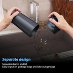 Car Trash Can Cup Holder with Lid, Cup Holder Trash Can for Car, Mini Vehicle Garbage Bin for Cup Holders and Door Pockets, 30 Bags, Black