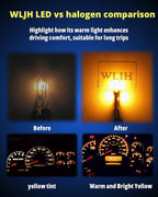 74 Led Bulb Dash Lights Super Bright T5 2721 37 286 Wedge PC74 Twist Socket Automotive Instrument Panel Gauge Light Kits Cluster Shift Indicator Bulbs Amber Yellow Pack of 20