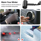 Portable Car Heater, 12V Fast Heating Defrost Defogger with Suction Holder,Defroster for Car Windshield With Handle,Plugs into Cigarette Lighter