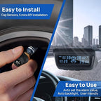 Tire Pressure Monitoring System, RV/Trailer TPMS with Solar Charging & Auto Calibration, M13 LCD Display tpms 4 sensors (0-99PSI)
