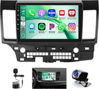 4G 128G for Mitsubishi Lancer 2007-2012 Radio CarPlay 10.1" Incell Touchscreen Car Stereo Android 15 Android Auto Bluetooth 5.0 GPS WiFi 15UI Backup Camera