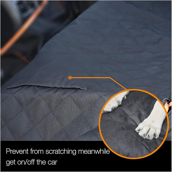 Dog Seat Cover for Pickup Trucks, 900D Heavy Duty Truck Back Seat Cover for Dogs, Waterproof & Non-Slip Pet Car Seat Cover, Fits Ford F150 F250 Ram 1500 GMC Sierra Chevy Silverado Crew Cab