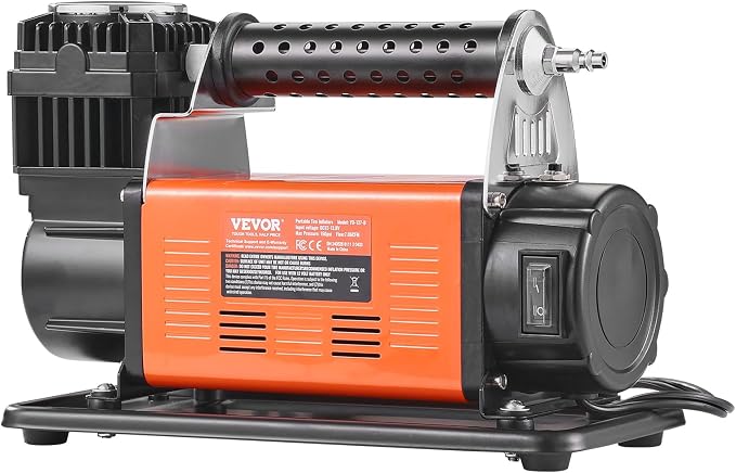 12V Heavy Duty Air Compressor - with Digital Pressure Gauge Tire Inflator Kit, 7.06 CFM Portable Tire Inflator, 150PSI Offroad Air Pump with Adapters for Trucks Car SUV 4 x 4 Vehicle RV