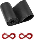 Leather Steering Wheel Cover Lace Up, Stitch on Steering Wheel Wrap, Universal Fit 13-20 Inch Car Truck Pickup Boat, A Whole Piece of Cowhide, DIY w/Needle Thread (Size XXL4, Black & Red)