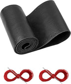 Leather Steering Wheel Cover Lace Up, Stitch on Steering Wheel Wrap, Universal Fit 13-20 Inch Car Truck Pickup Boat, A Whole Piece of Cowhide, DIY w/Needle Thread (Size M3, Black & Red)