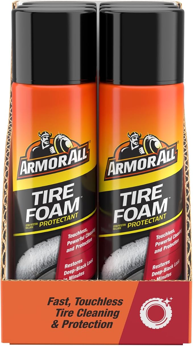 Tire Foam, Tire Cleaner Spray for Cars, Trucks, Motorcycles, 20 Oz Each, 1.25 Pound (Pack of 2)