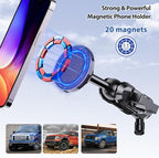 Stainless Steel Phone Mount for 2009-2014 Ford F150 Phone Holder with Magnetic Heads - All-Metal Shakeproof Dash Mount Install Super Stable - Ford f150 Phone Mount