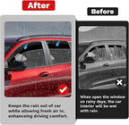 Window Visors Rain Guards for 2024 2025 2026 Chevrolet/Chevy Trax Accessories, Outside-Mount Tape-On Side Window Wind Deflectors Vent Visors Shades Black 4PCS