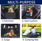 fidozen Dog Car Seat Cover, Universal Fit, Waterproof, Breathable, Machine Washable, Pet Hammock with Storage Pocket, (Black, Extra Large)