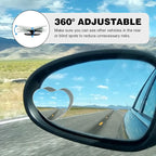 Heart Shaped Blindspot Mirror for Car, HD Glass Side Blind Spot Mirror Adjustabe Angle Removable with Wide Angle Stick-On Universal for Cars, SUVs, Trucks, Pack of 2