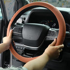 Car Steering Wheel Cover for Men Women, Non-Slip Silicone Sporty Wave Design Auto Interior Accessories, Universal Fit 14 15 16 Inch Round & D-Shape Wheels, Bright Orange