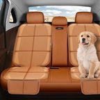 Car Seat Protector for Child Car Seat, Durable 600D Fabric Waterproof Car Seat Cover with Thick Pad Non-Slip Backing，No Imprints (Tan-1 pc)