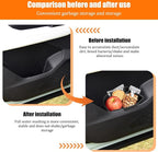 Car Trash Can, Silicone Portable Vehicle Side Door Garbage Container Trash Bin, Multifunctional Auto Interior Dustbin Garbage Can Storage Organizer, Universal Fit (Left/Black)