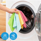 Microfiber Cleaning Cloth,12 Pack Cleaning Rags, Cleaning Towels with 4 Color Assorted, 11.8"X11.8"(Green/Blue/Yellow/Pink)