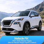 Window Visors for Nissan Rogue 2021 2022 2023 2024 2026, Tape-On Rain Guards Outside Mount Vent Visors Window Deflectors Smoke Tint, Not for Rogue Sport/Select-4PCS