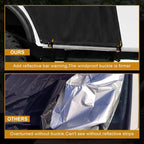 600D Cab Cover Windproof Sunshade Cover Compatible with Jeep Wrangler CJ5 1976-1986 2 Door, 6-Layer Protection Frost Wiper & Mirror Covers Protect from Sunshine, UV, Snow, Rain