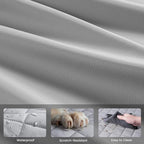 Dog Car Seat Cover for Back Seat 53.54 * 23.62 in, Car Window Fixing for Maximum Car Protection, Leather Fabric Back Seat Extender for Dogs, Waterproof & Scratch-Resistant, Support to 330 lbs