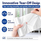 1.2 Gallon 180 counts Small Clear Trash Bags 5 Liter Garbage Bags by, Bathroom Trash Can Bin Liners, Plastic Bags for home office kitchen, Clear
