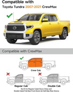 in-Channel Window Rain Guards Fit for Toyota Tundra CrewMax 2007-2021 Rain Guards Extra Durable Side Window Deflectors Truck Visors Vent Visors Vent Shades Car Accessories -4 pcs
