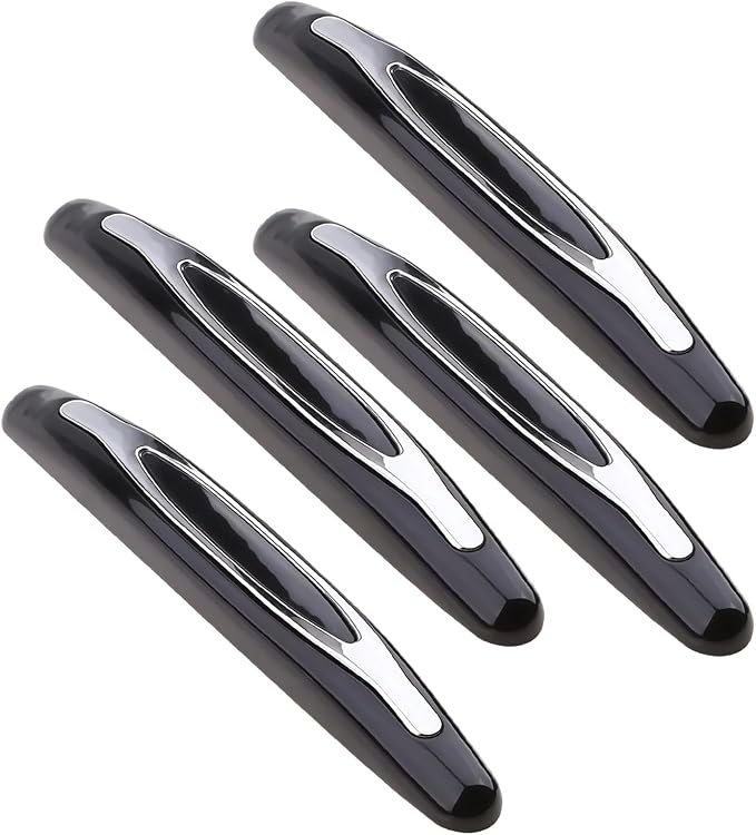 4PCS Car Door Edge Guards, Anti-Scratch Car Door Protector Trim Strip with Self Adhesive, Universal Door Guards for Cars Trucks SUVs, Exterior Car Accessories (Black)