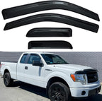 Window Visors Rain Guards Side Vent Guard Shade Sun Wind Deflectors for Ford F150 2004-2014 Super/Extended cab, 94738 4-Pieces Set