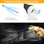 5-Piece Car Detailing Kit Air Blaster Mini Air Gun for Car Detailing, Air Compressor Blower Gun with 2 Pcs Brushes, Aluminum Alloy Dry Cleaning Gun with Detail Tool Attachments, for Car Detailing