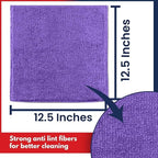 Premium 300GSM Microfiber Cleaning Cloth - 12.5"x12.5" High Performance - 1200 Washes, Ultra Absorbent Microfiber Towels for Cars Undercarriage, Rims & Engine Bay Cleaning - Microfiber Cloth