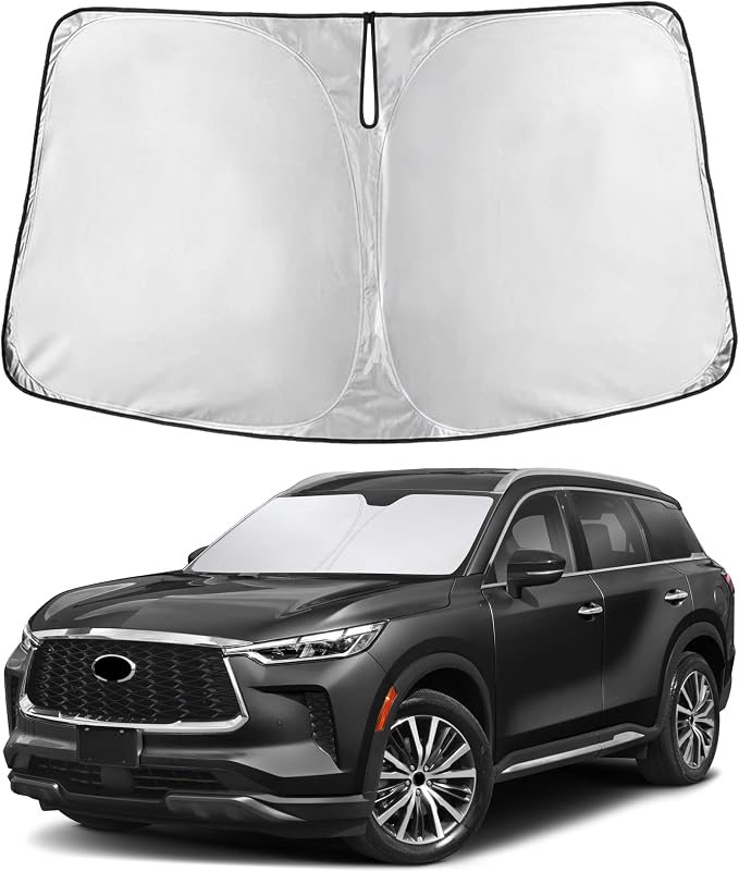 Windshield Sunshade Compatible for Infiniti QX60 2014-2019 2020 2021, Sun Visor for Front Windshield & Window Sun Shade Cover, UV Heat Blocker & Protector, Car Accessories