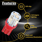 24PCS LED Interior Car Lights, T10 31mm 41mm Dome Bulb Kit, Red | 194 168 2825 DE3175 578 sockets, alloy PCB, output for map trunk license tag, plug in, automotive accessories
