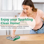 Airlab Glass Polishing Cloth Streak Free Miracle Cleaning Cloth Lint Free Microfiber Cleaning Rags for Glasses Kitchen Dish Mirrors Easy Clean, Pack of 6, 12" x 12", Sliver-Green