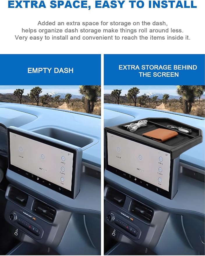 for 2026 Ford Maverick Dashboard Storage Tray - Behind Screen Organizer Box 13.2-Inch Screen Dash Tray for 2025 2026 Ford Maverick Truck Accessories