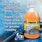All Season -25°F 2-in-1 De-Icer & Bug Remover Windshield Washer Fluid - 1 Gallon (Pack of 6)