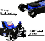 Floor Jack, Professional Heavy Duty Hydraulic Floor Jacks, Low Profile Floor Jacks, Steel Racing Floor Jack w/1 Piston Quick Lift Pump, Floor Jack Lifting 3.3"-15.2" 2 Ton(4400lb)Capacity Blue