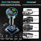 88W Car Charger Super Fast Charging Cigarette Lighter USB Phone Accessories Charger Adapter with QC USB c Type c PD Universal Quick Charge Multi 4 Port for 12-24v Car Cigarette Lighter Plug