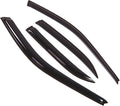 WD2-218 Dark Smoke 4 Pcs Set Window Visor (Outside Mount) Deflector Rain Guard Compatible with 1992-1995 Honda Civic Sedan